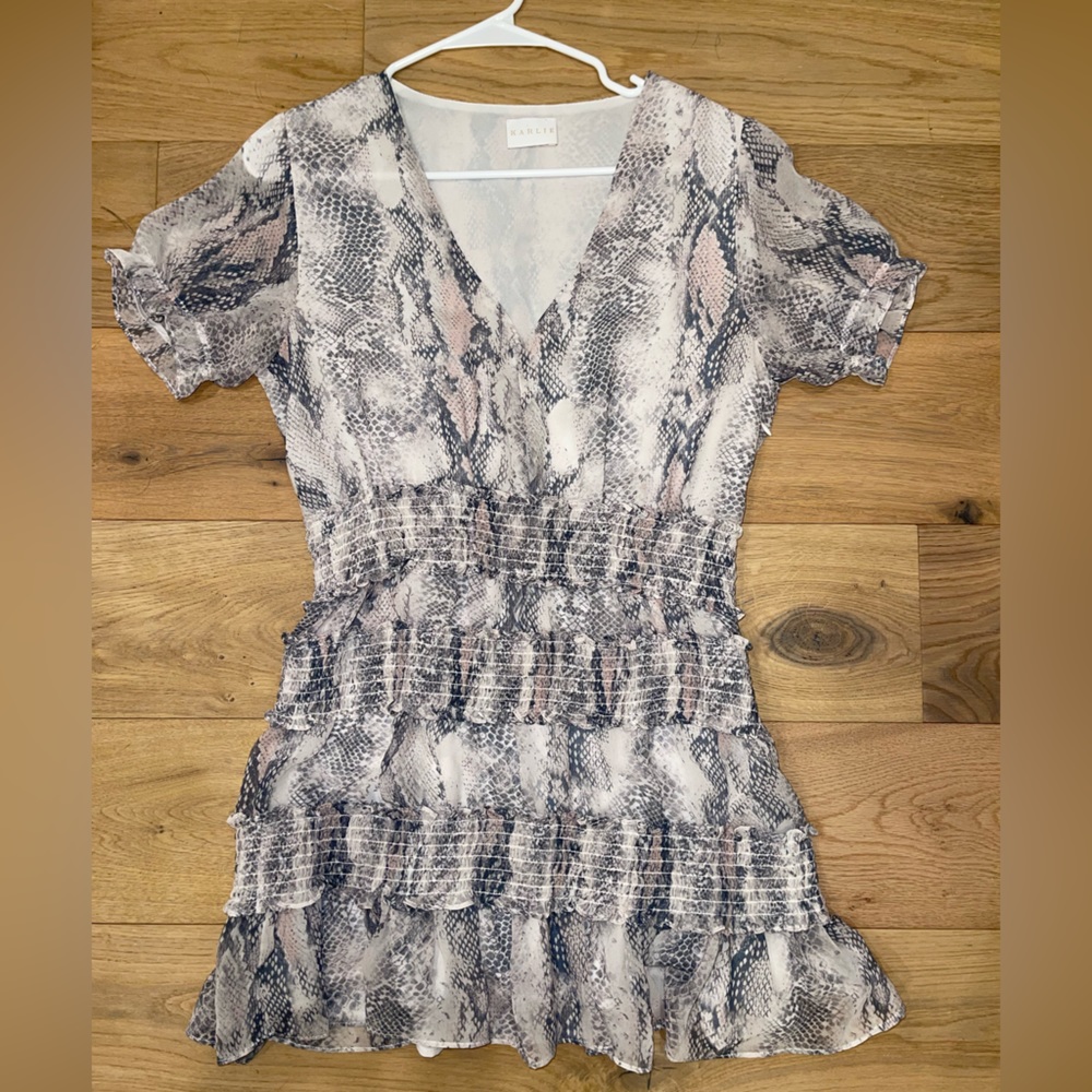 Light pink snakeskin dress